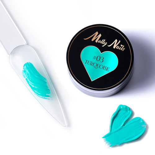 Паста для декорування ProArt Paste Molly Nails Turquoise без HEMA/Di-HEMA, 5 г, № 3