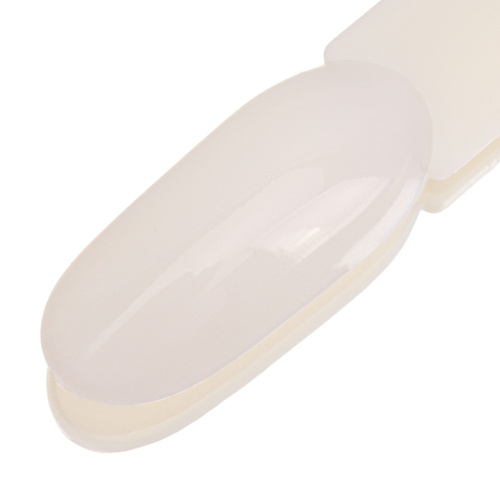 Échantillonneur en forme d'amande sur roue pour gels, vernis hybrides et poudres, couleur lait, 50 pièces, mat