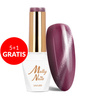 5+1 безкоштовно Гібридний лак LED/UV Gel Polish Pinks Cat Eye Metallic № 212 Molly Nails без HEMA/Di-HEMA 8 г