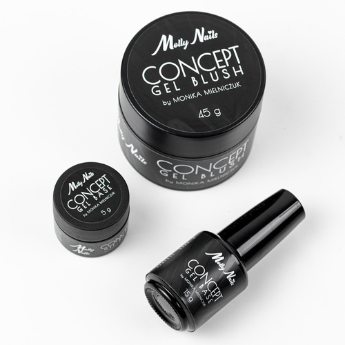20+1 free Concept Gel Base by Monika Mielniczuk MollyNails Clear HEMA/Di-HEMA Free 15g, a base coat that enhances adhesion
