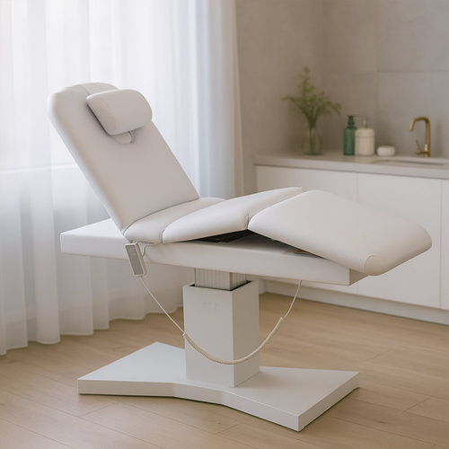 CO Table de soins électrique pour massage ELEGANCE 3 blanche CN00066