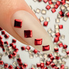 ShinePins : clous lisses, strass, décorations pour ongles, carrés, grands, NTN Premium n° 7, 5 g