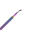 Double-sided hoof stick for pushing back cuticles and tool for removing gel, Rainbow No. 6