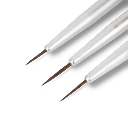 Set of 3 black brushes for decorating