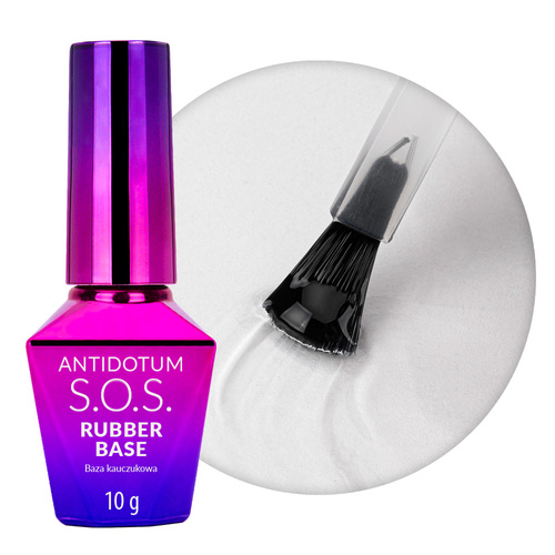 Base in gomma per unghie flessibili, manicure e pedicure, per fissare gli ornamenti S.O.S. Antidotum MollyNails Clear 10 g