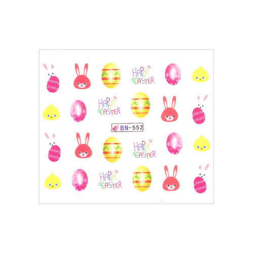 Oster-Wassertransfer-Aufkleber für die Nägel BN-552