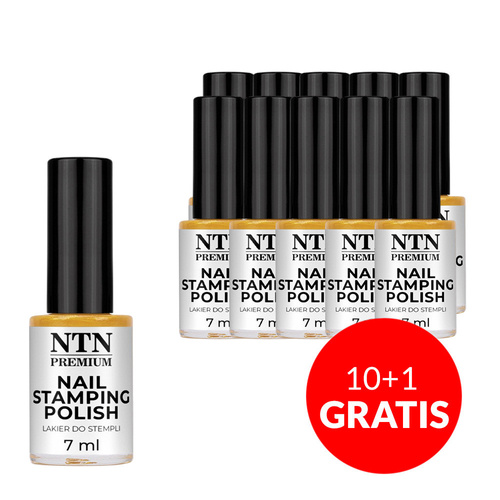 10 + 1 gratis NTN Premium Stempel- und Plättchenlack, goldfarben, 7 ml, Nr. 96