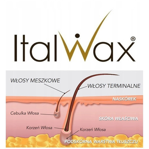 Cire dure en pastilles à basse température ItalWax Natural Film Wax pour épilation sans bande, 500 g