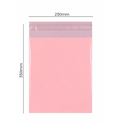 Buste da corriere in plastica 250x350 mm, rosa, 50 pezzi