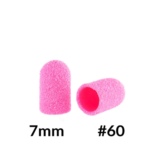 7 mm pedicure caps, 60 grit, 10 pieces, ABS, Podo AlleMed, Pink