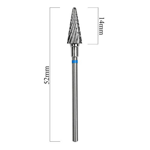 Fraise conique en carbure, bleue, Staleks Expert 6/14 mm