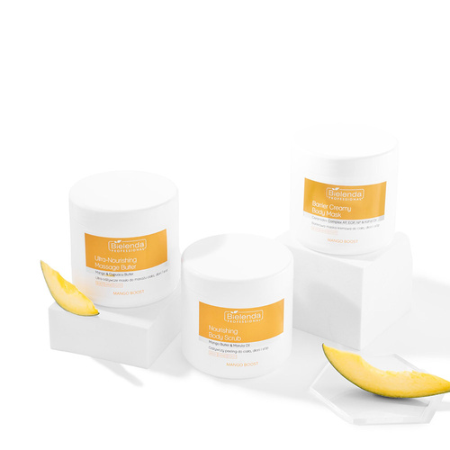 Надзвичайно живильне масло для масажу тіла, рук і ніг Bielenda Mango & Cupuacu Butter 500 мл