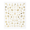 10+1 Free MollyNails TH-1456 Gold Christmas Self-Adhesive Nail Stickers