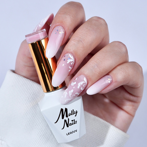 Molly Nails Crushed Diamonds Highlights Hybrid Nail Polish HEMA/Di-HEMA Free 8g No. 530