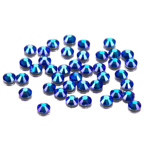 Strass para uñas de cristal SS10 Sapphire AB, aprox. 50 unidades.
