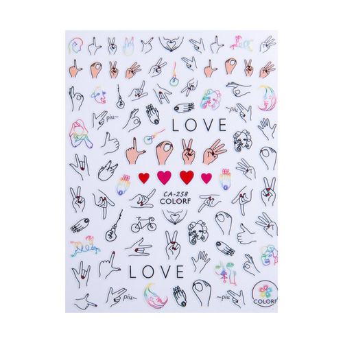 Thin self-adhesive Valentine's Day nail stickers CA-258