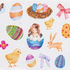 Lámina de transferencia de Pascua, 100 cm, n.º 3