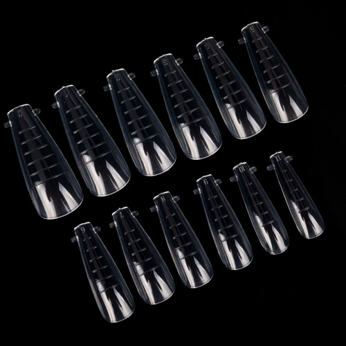 Верхні форми для нарощування нігтів з поділкою Molly Nails «Балерина» YQ-3, 120 шт.
