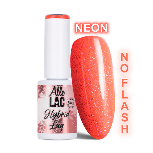 Esmalte híbrido LED/UV Gel Polish Oranges Flash Glitter Orange AlleLac sin HEMA ni Di-HEMA, 6 g