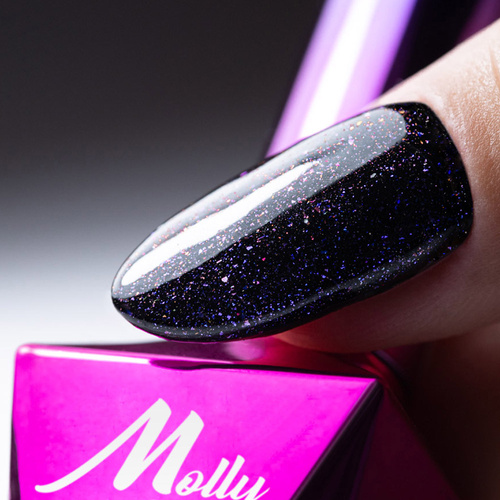 5 + 1 gratis: Esmalte de acabado LED/UV sin necesidad de limpiar, con purpurina, Molly Nails Sparkle Top Zodiac, 10 g