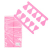 Separadores para pedicura, color rosa, 200 unidades