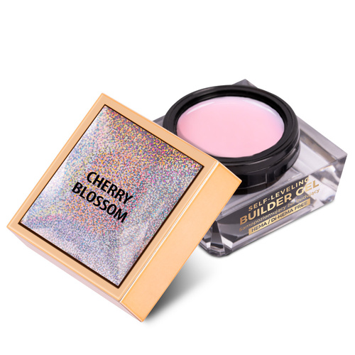 Budujący żel samopoziomujący twardy średniogęsty builder gel self leveling Molly Nails Angel Pink HEMA/Di-HEMA Free 50 g