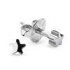 Studex Plus-Ohrstecker – silberne Sternchen