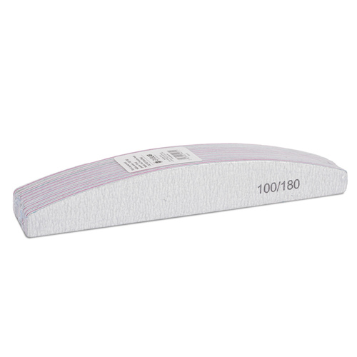Lime à ongles en forme de bateau, motif zébré, grain 100/180, lot de 10 pièces