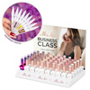 Lot de 55 pièces : 45 vernis hybrides MollyNails Business Class sans HEMA/di-HEMA, 8 g + 5 bases S.O.S. Fiber Angel Pink, 10 g, 45 gabarits pour bâtonnets, présentoir