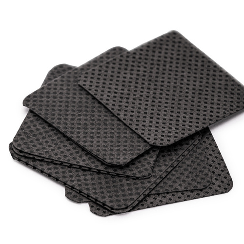 Waciki bezpyłowe perforowane do paznokci czarne 5x5 cm 200 szt