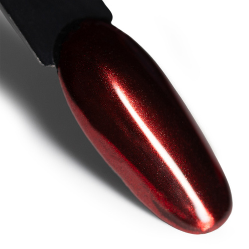 Polvo con efecto espejo para decorar uñas MollyLac Glass Effect Red n.º 3