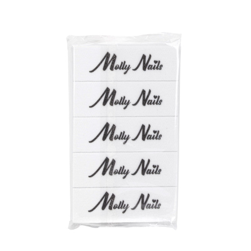 Двостороння міні-полірувальна машинка Buffer 180/240 MollyNails, біла, 15 шт.