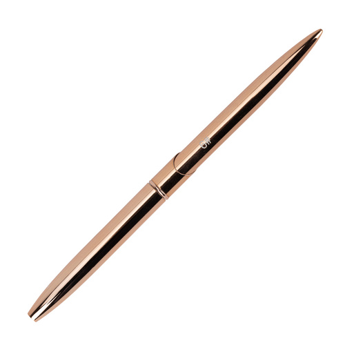 Pędzelek do żelu kwadratowy rose gold No Name Nr 6