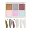 Poudre pour ongles effet miroir, coffret 6 couleurs Molly Nails n° 1