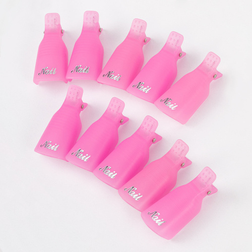 Pinces pour retirer les paillettes du gel hybride, roses, 10 pièces