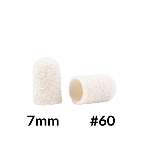 Cappucci per pedicure 7 mm, gradazione 60, 10 pezzi, ABS, Podo AlleMed, bianco