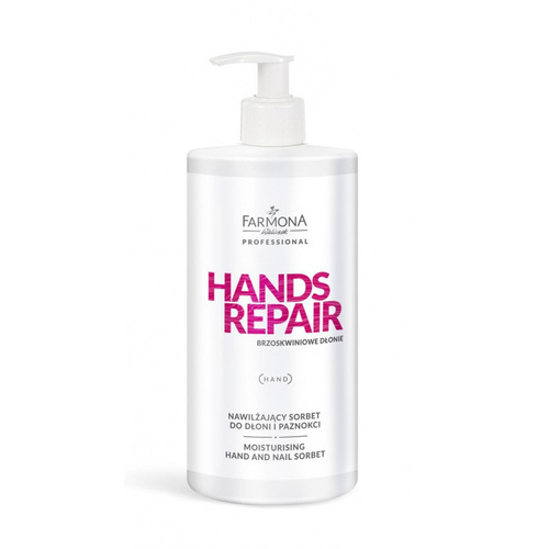 Sorbete hidratante para manos y uñas Farmona Hands Repair «Manos de melocotón» 500 ml