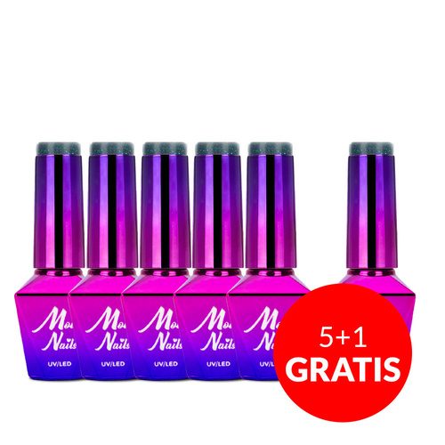 5 + 1 gratis Esmalte híbrido Molly Nails «Bling it on!» Mirage 8 g N.º 507