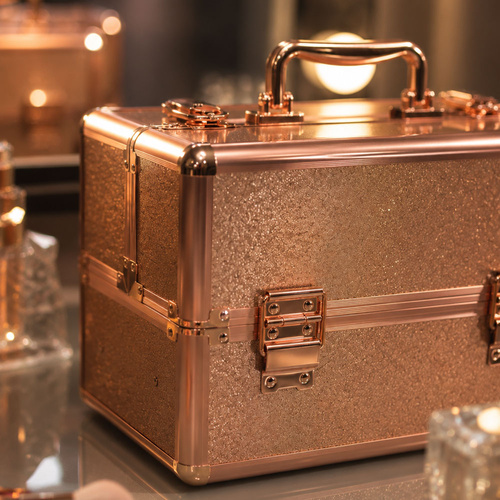 Kuferek kosmetyczny M na lakiery total rose golden