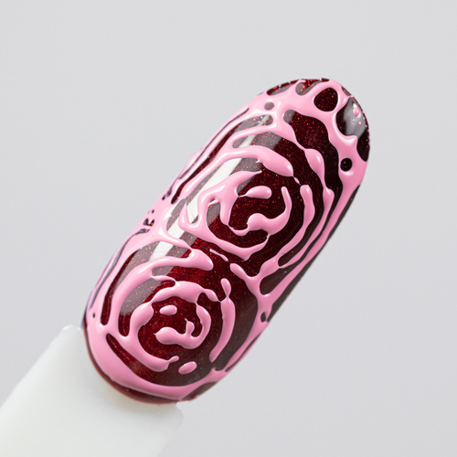 10+1gratis Creative Flow Color Gel  - kreatywny NailArt żel do efektu topniejących, miękkich wzorów Molly Nails Antique Rose HEMA/Di-HEMA free 5 g