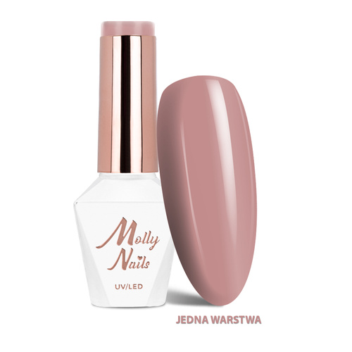 Esmalte híbrido LED/UV Gel Polish The Trend Edit n.º 308 Vintage Rose MollyNails sin HEMA ni Di-HEMA, 8 g