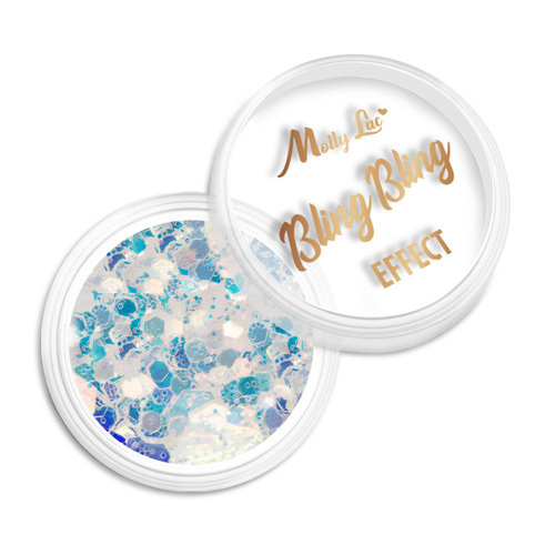 Polvere per unghie MollyLac Bling Bling Effect 1 g n. 08