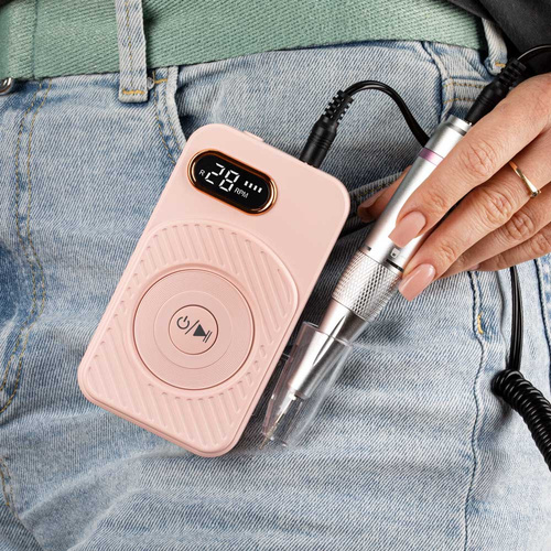 Fraiseuse à ongles 50 W No Name pour manucure et pédicure, rose, 110 × 45 000 tr/min