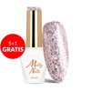 5 + 1 gratis. Esmalte híbrido Molly Nails Crushed Diamonds Pardon My Glam! Sin HEMA ni Di-HEMA. 8 g. N.º 532
