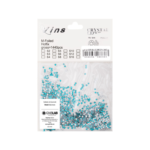 Glas-Strasssteine für Nägel SS5 Blue Zircon ca. 1440 Stück pro Packung