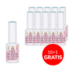 10 + 1 gratis LED/UV-Hybridlack Gel Polish Blues BL2 Pastell AlleLac HEMA/Di-HEMA-frei 6 g