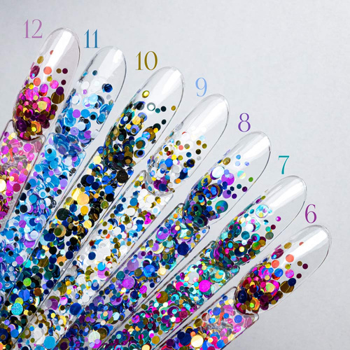 Kolorowa ozdoba do paznokci Pop-Up! Piegi Confetti Dropsy Kropki Kółeczka Princess Nails Nr 11 20g