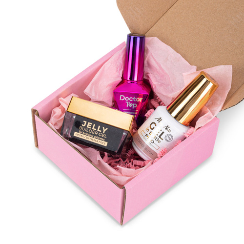 Molly Nails PRO MATCH SYSTEM 2+1 Coffee Blush 2 builder gels + Doctor Top 10g
