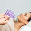 Professionelle fusselfreie Wimpernapplikatoren, violett, 100 Stück