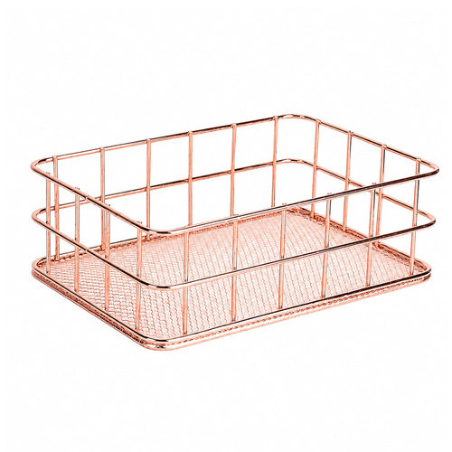 Metalowy organizer koszyk rose gold Nr 1